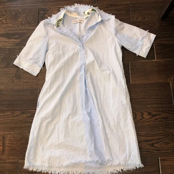 Dizzie Lizzie blue striped dress size xsmall - Picture 2 of 6